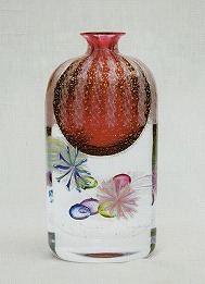 レース文様花入「花火」　H24xW12cm