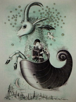 山羊座　52 x 38 cm